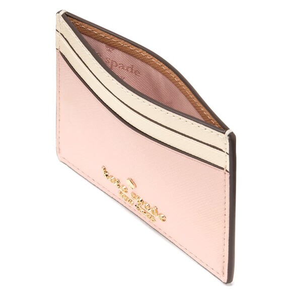 New Kate Spade Madison Small Slim Card Holder Rose Smoke Multi - Picture 2 of 3